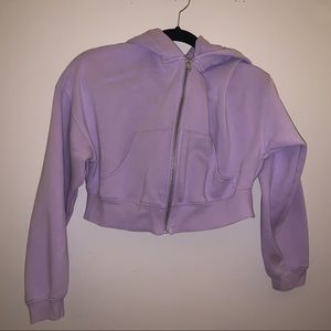 Lavender H&M cropped zip up